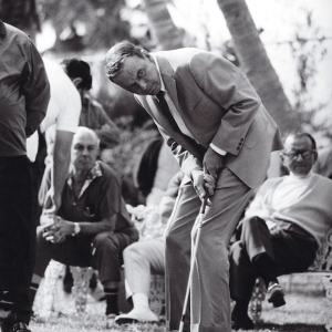 Frank Sinatra playing golf